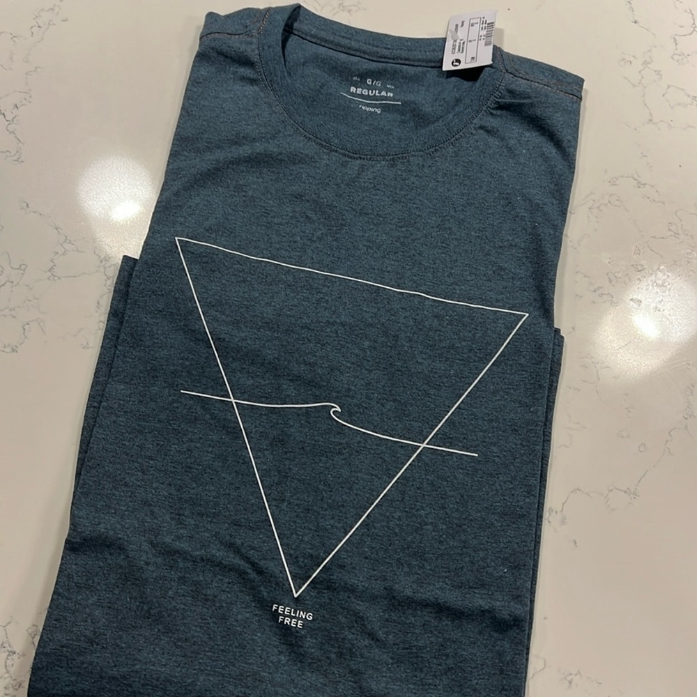 Very nice T-shirt gray large pure cotton
